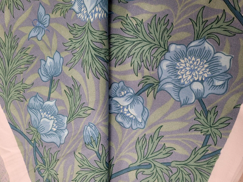 TELA SANDERSON FLORAL VINTAGE RETRO NEMEROSA ALGODÓN azul turquesa verde 4,5 mt NUEVO - Imagen 3 de 24