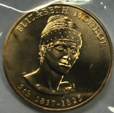 2008 ELIZABETH MONROE FIRST SPOUSE SERIES MEDAL - IN MINT CELLO