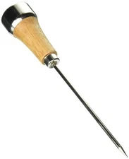 ICH-1 Ice Pick with Tempered Steel Wooden Handle Tan Medium Bar Tool
