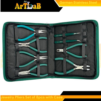 Loop Making, Gripping, & Cutting Pliers - Hobby Jewelry Making Pliers (8Pk)