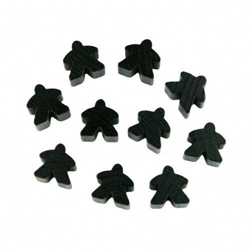 Carcassonne - Meeple - 10er-Set - Wood Black