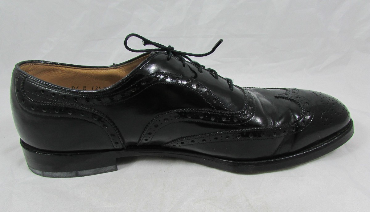 Johnston Murphy Aristocraft Wing Tip Men's 10.5 Shoes Black