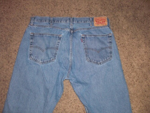 Jeans dritto LEVI'S 505 blu puro cotone 38x29 - Foto 1 di 4