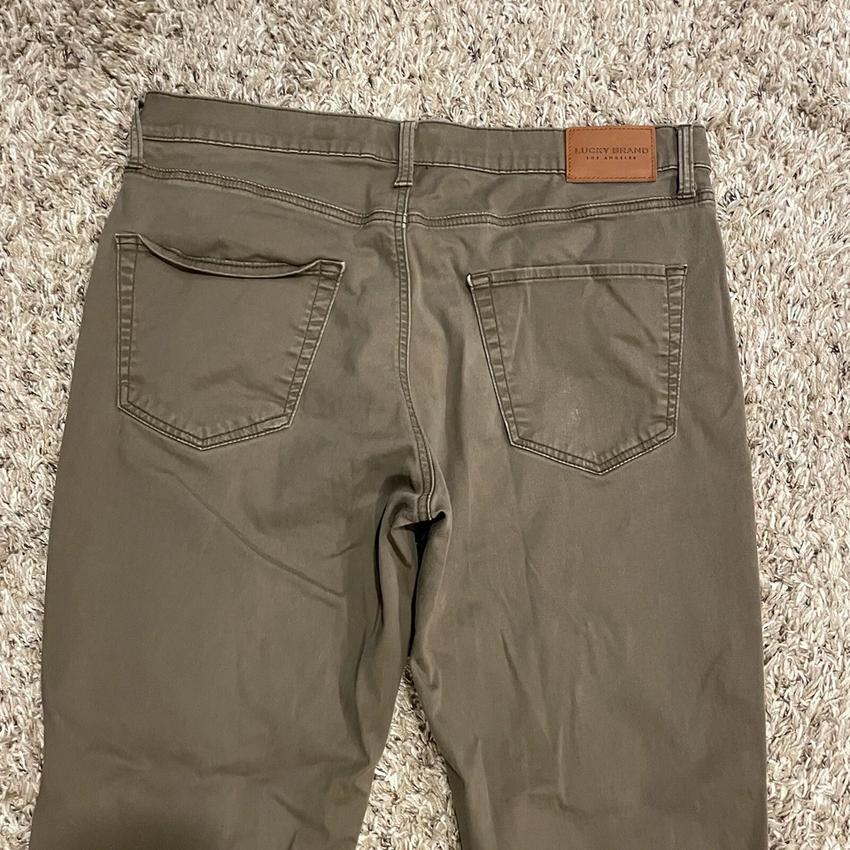 Pantalones deportivos rectos Lucky Brand 410 para hombre talla 36x32 marrón chino Foto 4 de 4