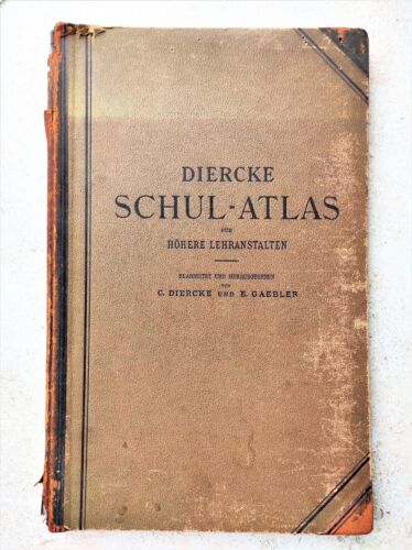  ️ 1911 - Atlante scolastico Diercke - 48. Edizione per istituti di insegnamento superiore - rarità - Foto 1 di 7