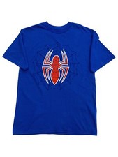 Marvel Boys Blue Short Sleeve Glow in Dark Spider-Man Spider Tee Shirt