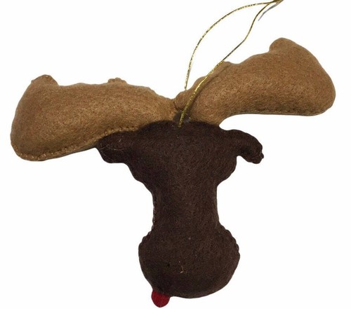 Alaska Filz Handarbeit Elchkopf Ornament 4" - - Bild 2 von 4
