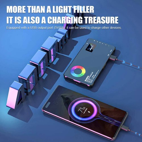 Luce di riempimento fotocamera LED RGB 2500K-9000K dimmerabile per illuminazione foto/video - Foto 2 di 7