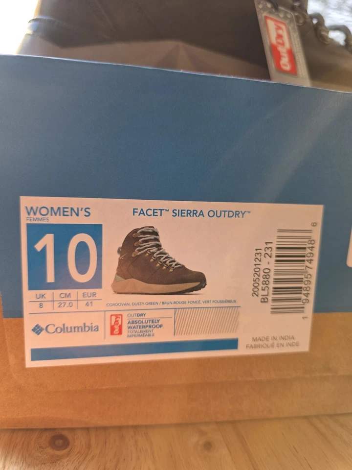 Columbia Mujeres Facet Sierra Botas de Senderismo Secas Marrón/Verde Polvoriento Talla 10 Foto 4 de 4