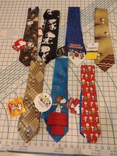 7 PEANUTS/SNOOPY TIES - NWT