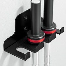 Barbell Holder,Garage Gym Bar Wall Rack with 3 Bar Holders for Hanging Olympi...
