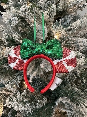 Disney Parks Peppermint Mickey Mouse Ear Headband Sequin  display picture 2