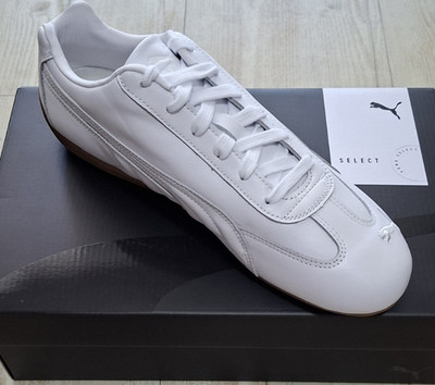 NEU !!! PUMA Speedcat Herren Sneaker Weiß Braun Leder Low Top EU 44 US 10,5