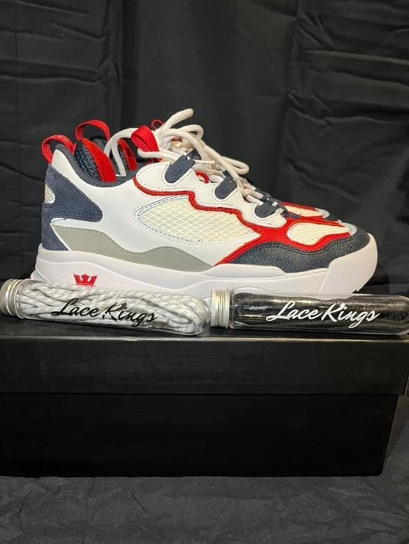 Rare Supra Muska 2000 - White/Navy-Red-White - Skate Shoe Size 9.5