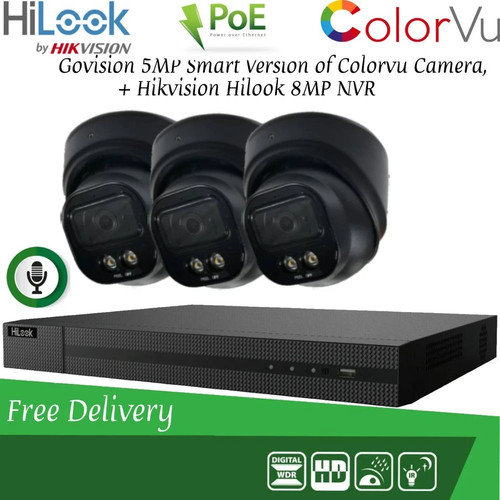 KIT DE CÁMARA DE AUDIO HIKVISION COLORVU POE SISTEMA DE CIRCUITO CERRADO DE TELEVISIÓN IP UHD 8MP NVR 5MP COLORVU - Imagen 23 de 28