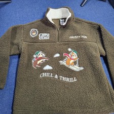 Disney Chip Dale Fleece Pullover Sweatshirt Brown Frosty Fun Size L