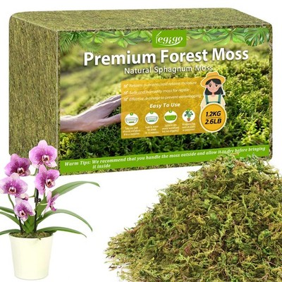 Sphagnum Moss Natural Orchid Potting Mix Green Forest 2.6LBS 50QT