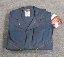 NOS Dickies Coverall Navy Blue Long Sleeve Workwear Stain Release 38 Tall NEW 