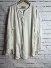 Vtg Abercrombie Fitch Under Wear Waffle Sz Thermal Button Henley Skater Y2K