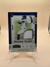 2021 Contenders Christian Javier Rookie Ticket Materials Patch RC # RTJ-CJ