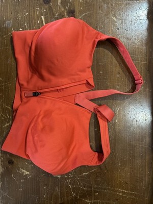 adidas Aeroready Racerback Athletic Active Sports Bra Neon Orange 32DD