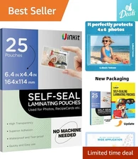 Professional-Quality 25 Pack Double-Sided 4x6 Laminating Sheets for Preservation