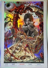 Spot-Foil Raised-UV Print Milla Jovovich Resident Evil C2E2 signed by Greg Horn