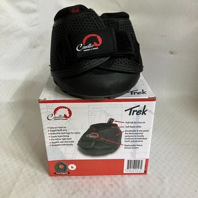 Cavallo Trek Hoof Boot Size 4 Black Regular Sole Trail Riding Therapy Support