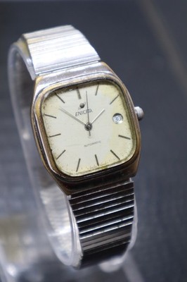Enicar 2367 Vintage Swiss Automatic Date ETA 277 21J Watch For Parts Repair