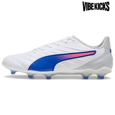 PUMA King Pro Anti Slip Wear Resistant Soccer Shoes Unisex White - 107862-02