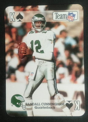1992 NFL  Football Star Cards Playing Card Randall Cunningham King Spades
