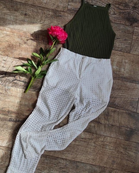 Women Pinko Trousers White Cotton 38 / M / 46