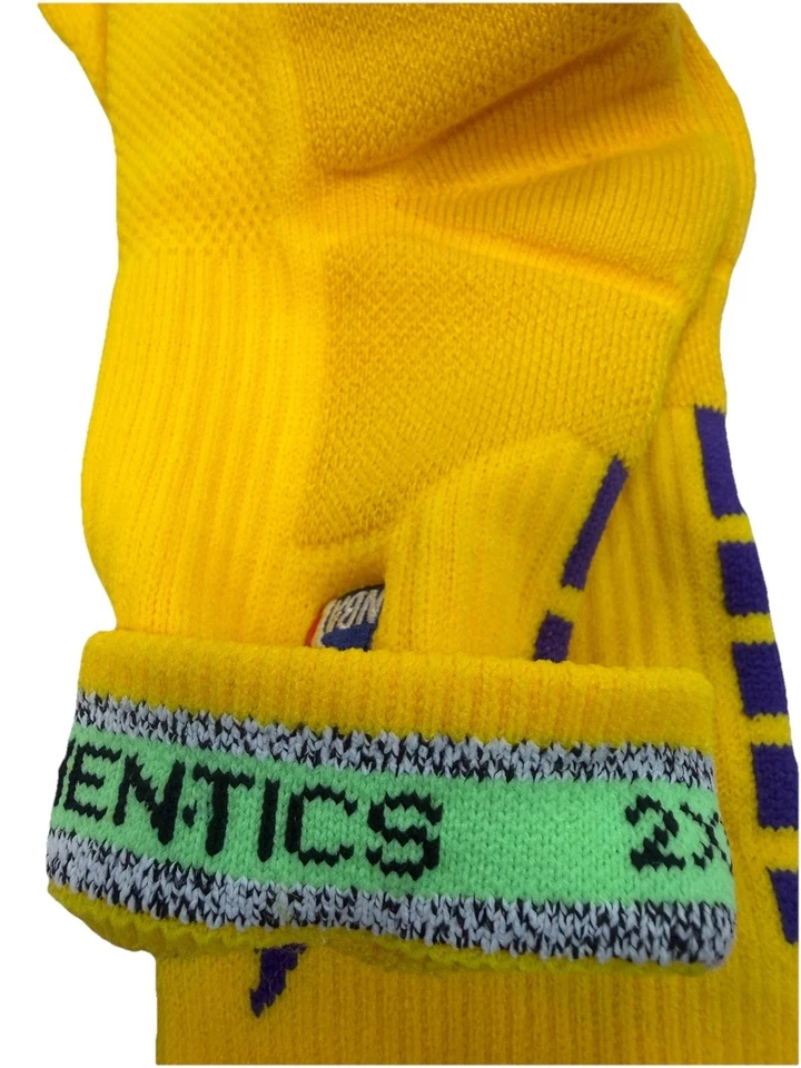 Calcetines de baloncesto Nike NBA ELITE Authentics Lakers amarillo dorado púrpura talla XXL Foto 2 de 2