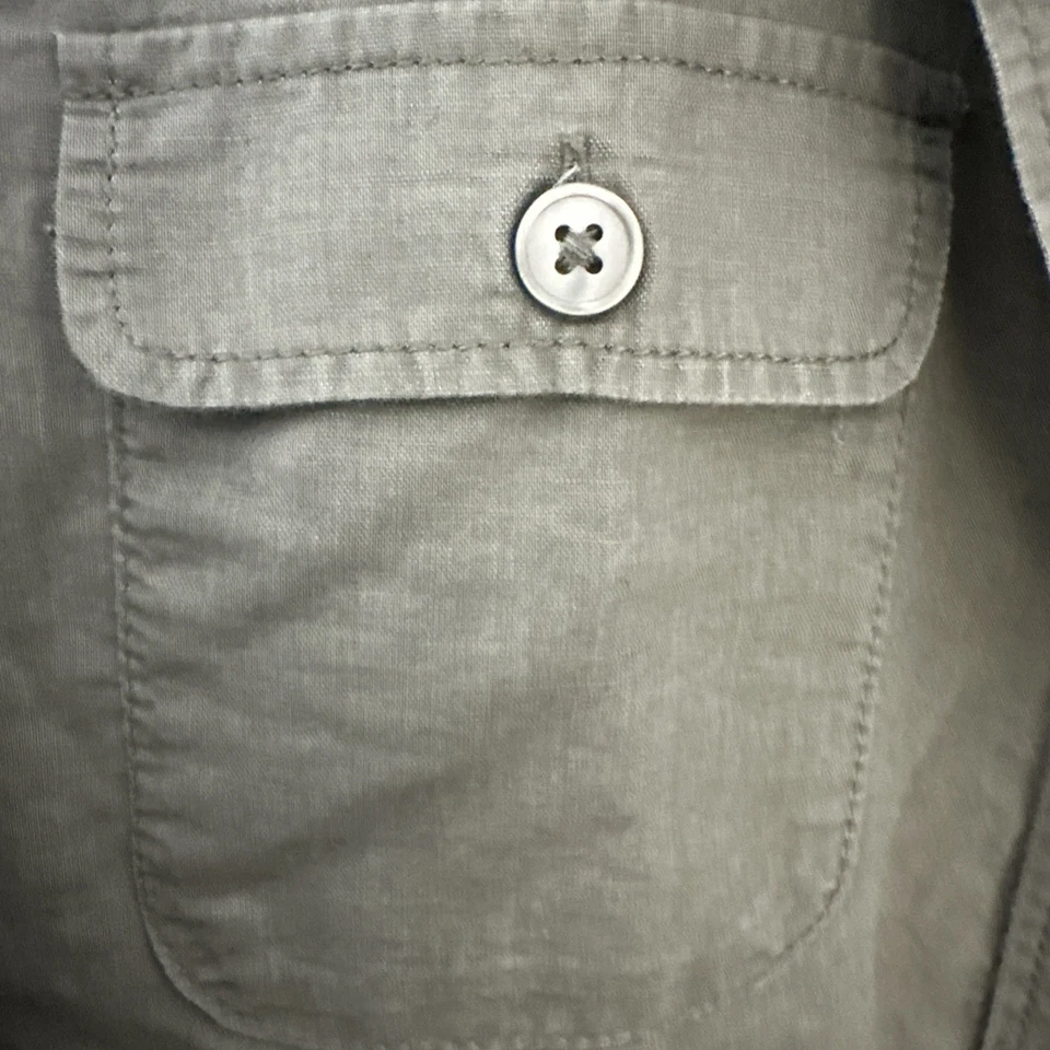 Uniqlo Linen Blend Buttons Up Pocket  Women’s Dress Shirt Size L - Image 4 of 4