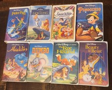 Rare Walt Disney Black Diamond And Disney Masterpiece VHS Tapes. Lot Of 8