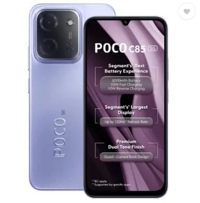 POCO C85 5G Unlocked (Mystic Purple, 128 GB 8 GB RAM) Fast Shipping