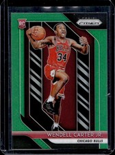2018-19 Panini Prizm Wendell Carter Jr. RC Prizm Green Rookie #80 Bulls