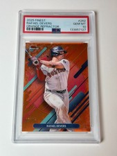2025 Topps Finest - Rare Rafael Devers #262 Orange Refractor /15