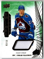 2022-23 Upper Deck Premier Rookies Fight Strap OSKAR OLAUSSON 145 2/15 Avalanche
