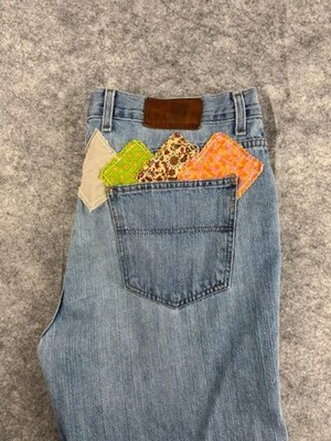 Vintage Tommy Hilfiger Patchwork Jeans 36x30 Reworked 90s One of One Classic Fit