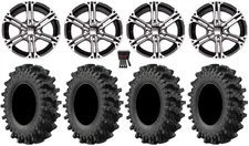 ITP SS212 14" Wheels Machined 28" MotoSlayer Tires Kawasaki Brute Force IRS