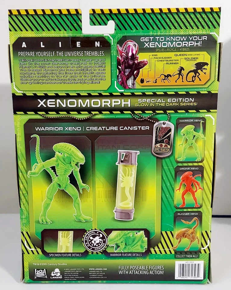 Figura Aliens Xenomorph 7" Guerrero Xeno Brilla en la Oscuridad. Lanard Foto 3 de 4