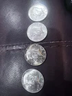 Lot #V of four AU-BU 1965-1969 Kennedy Half Dollars 40% Silver 50C US Coins