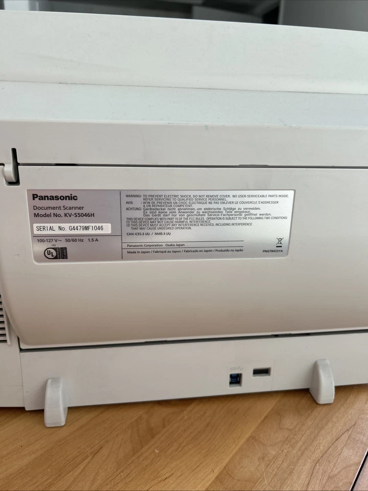 Escáner de documentos dúplex a color Panasonic KV-S5046H de alta velocidad Foto 4 de 4