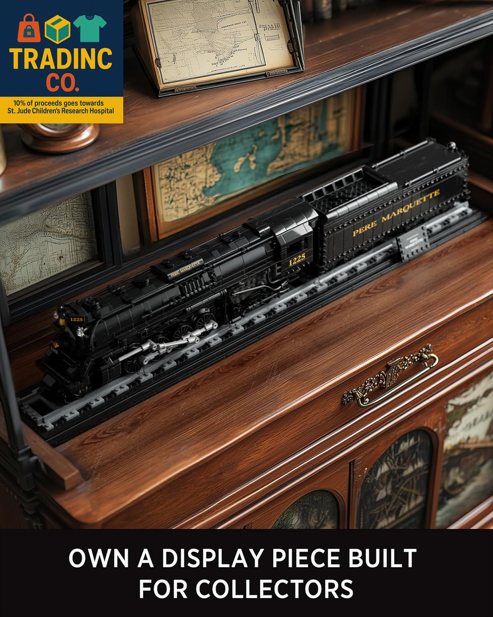Nifeliz Tren 1225 – Set De Construcción Para Adultos Con 1,587 Piezas, Locomotora De Vapor Para Exhibir En Casa U Oficina