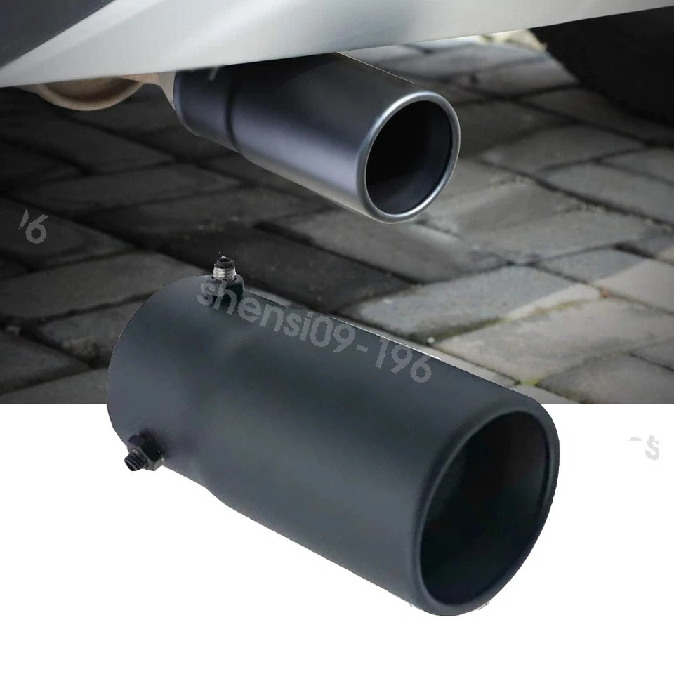 Black Exhaust Pipe Tip Rear Tail Throat Muffler StainlessSteel For Land Rover LR Foto 4 de 4