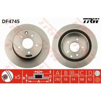 TRW 2X Bremsscheibe Hinten 292 BelüFtet FüR Nissan Qashqai +2 I J10 JJ10