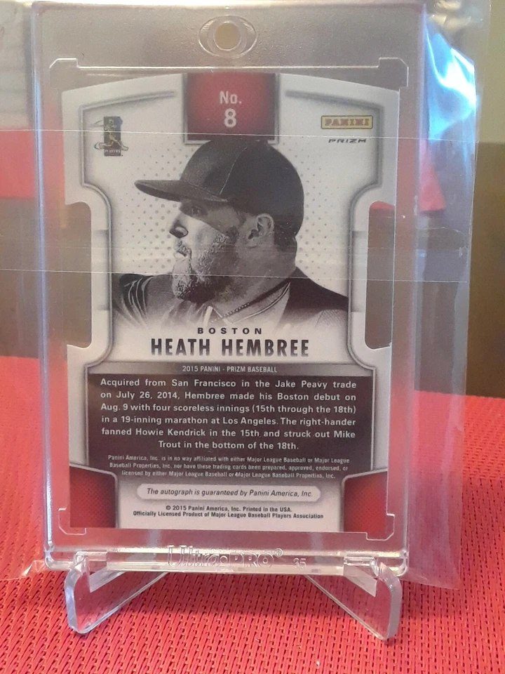 Heath Hembree Prizm 2015 Fresh Faces Auto Silver Prizm  - Image 2 of 2