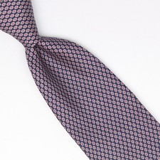 Josiah France Mens Silk Necktie Blue White Pi...