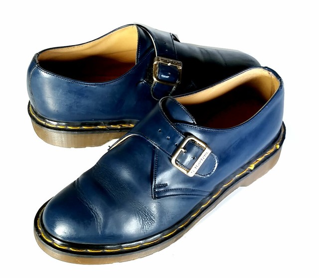 blue leather loafers womens